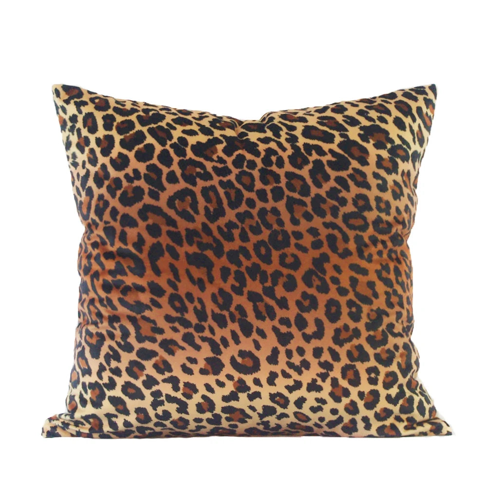Modern Nordic Style Square Velvet Pillow Covers Soft Polyester Filled Removable Washable Woven Animal/Solid Pattern Decor