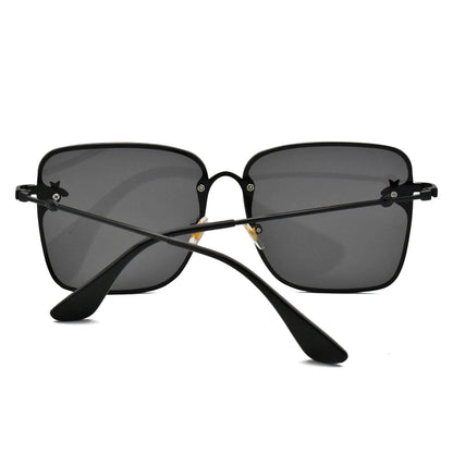Fashion 2022 Gold Bee Square Sunglasses Women Retro Oversized Glasses Men Shades Metal Frame Ladies sunglasses zonnebril dames