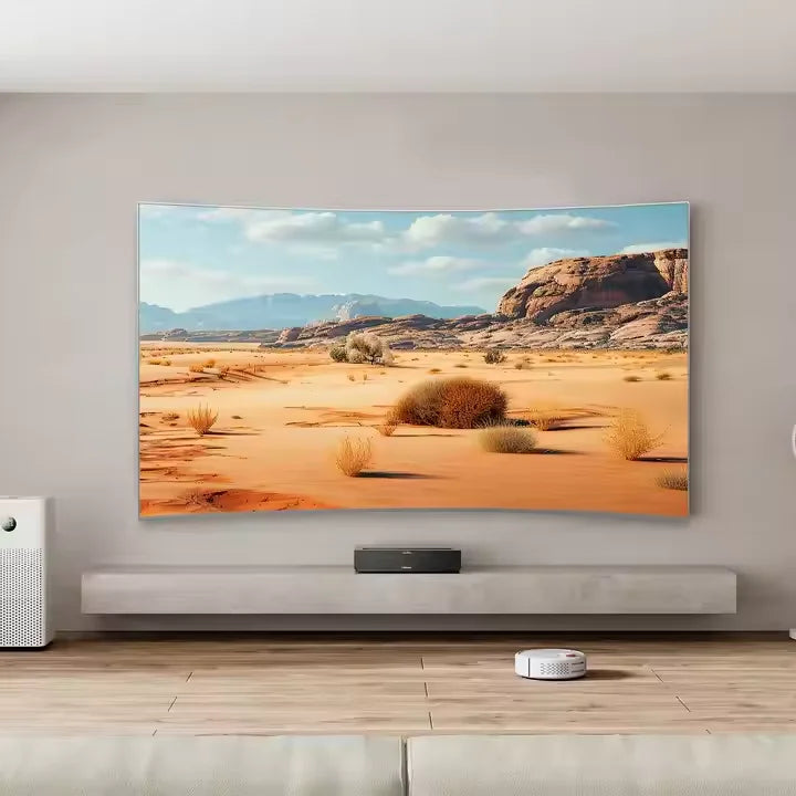 Hot Selling 55 Inch Smart LED TV with Curved Screen Android System 4K UHD Resolution LAN Interface for Hotels