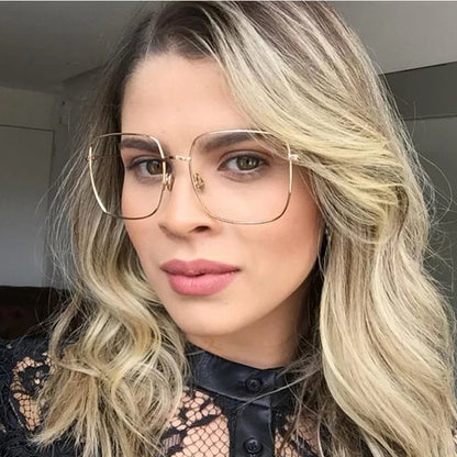 Classic Square Transparent Glasses Frame Women Fashion Brand Anti Blue Light Eyeglasses Ladies Vintage Trendy Sunglasses