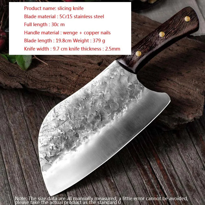 5CR15 Handmade Chopping Cleaver Butcher Knife High Carbon Steel Kitchen Chef Knife Sets Forged Blade Cooking Knives Set Cleaver