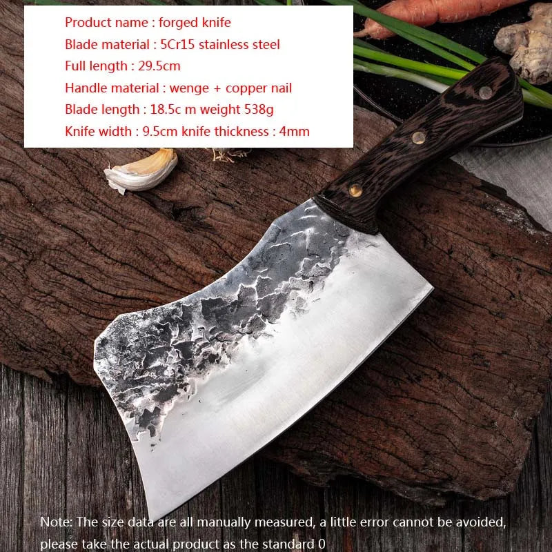 5CR15 Handmade Chopping Cleaver Butcher Knife High Carbon Steel Kitchen Chef Knife Sets Forged Blade Cooking Knives Set Cleaver