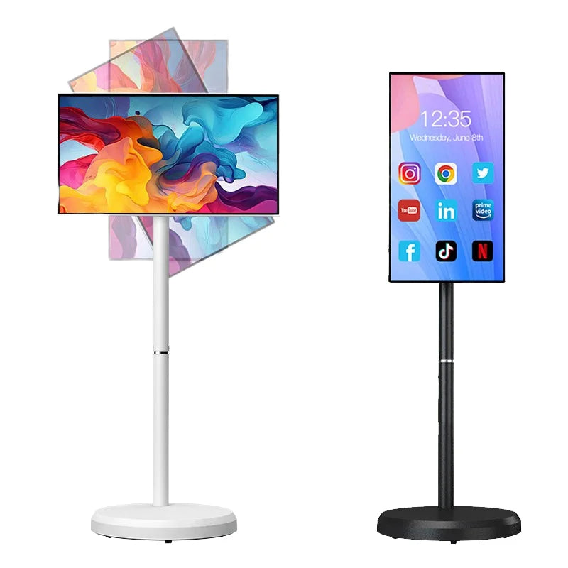 OFD 21.5 Inch LCD LED White Mobile Tablet PC Battery Rotatable Touchscreen Monitor Android 15 Interactive Smart Display Learning