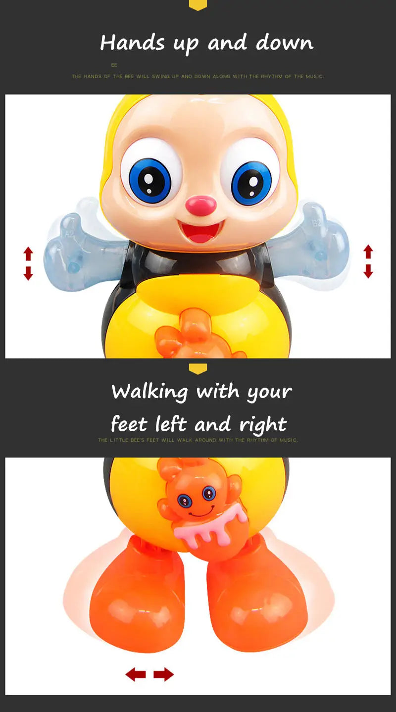 Kawaii Dancing Bee Toys Musical Interactive Bees With Lights And Music Educational Cartoon Toys For Adults Music Toy Gifts