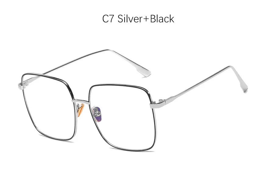 Classic Square Transparent Glasses Frame Women Fashion Brand Anti Blue Light Eyeglasses Ladies Vintage Trendy Sunglasses