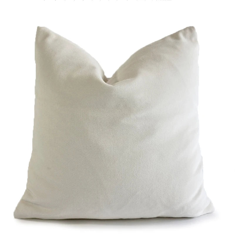 Modern Nordic Style Square Velvet Pillow Covers Soft Polyester Filled Removable Washable Woven Animal/Solid Pattern Decor