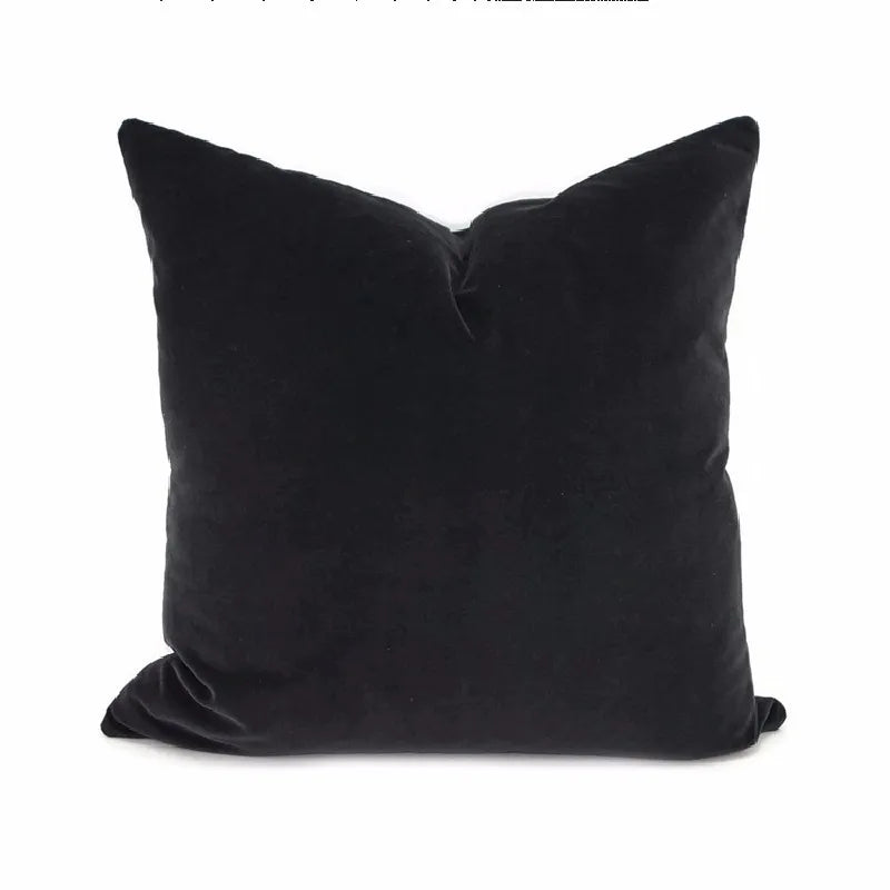 Modern Nordic Style Square Velvet Pillow Covers Soft Polyester Filled Removable Washable Woven Animal/Solid Pattern Decor