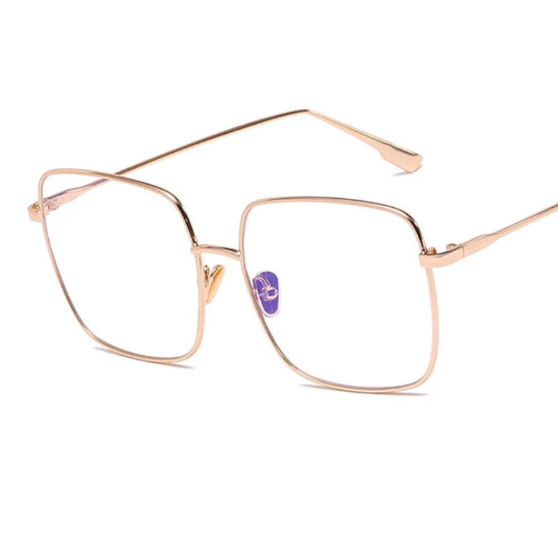 Classic Square Transparent Glasses Frame Women Fashion Brand Anti Blue Light Eyeglasses Ladies Vintage Trendy Sunglasses