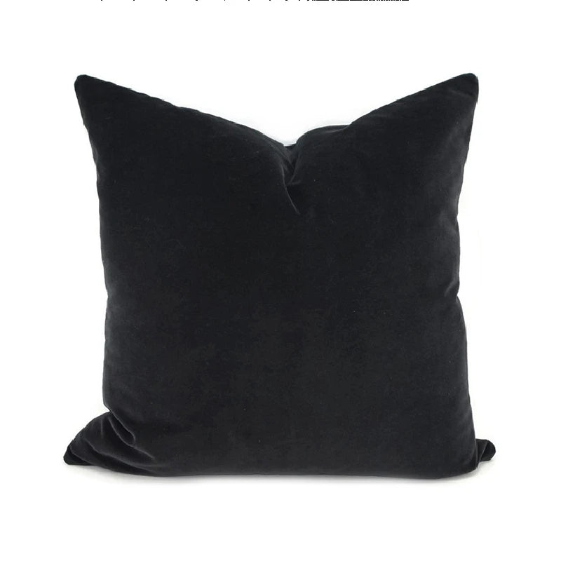 Modern Nordic Style Square Velvet Pillow Covers Soft Polyester Filled Removable Washable Woven Animal/Solid Pattern Decor