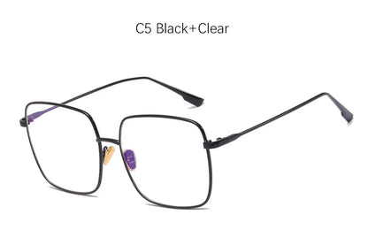Classic Square Transparent Glasses Frame Women Fashion Brand Anti Blue Light Eyeglasses Ladies Vintage Trendy Sunglasses