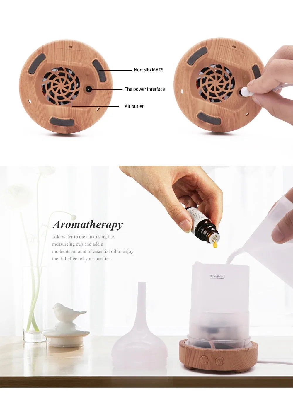 3D Creative Glass Essential Oil Diffuser with 200ml Capacity Aroma Mist Humidifier for Hotels US Plug