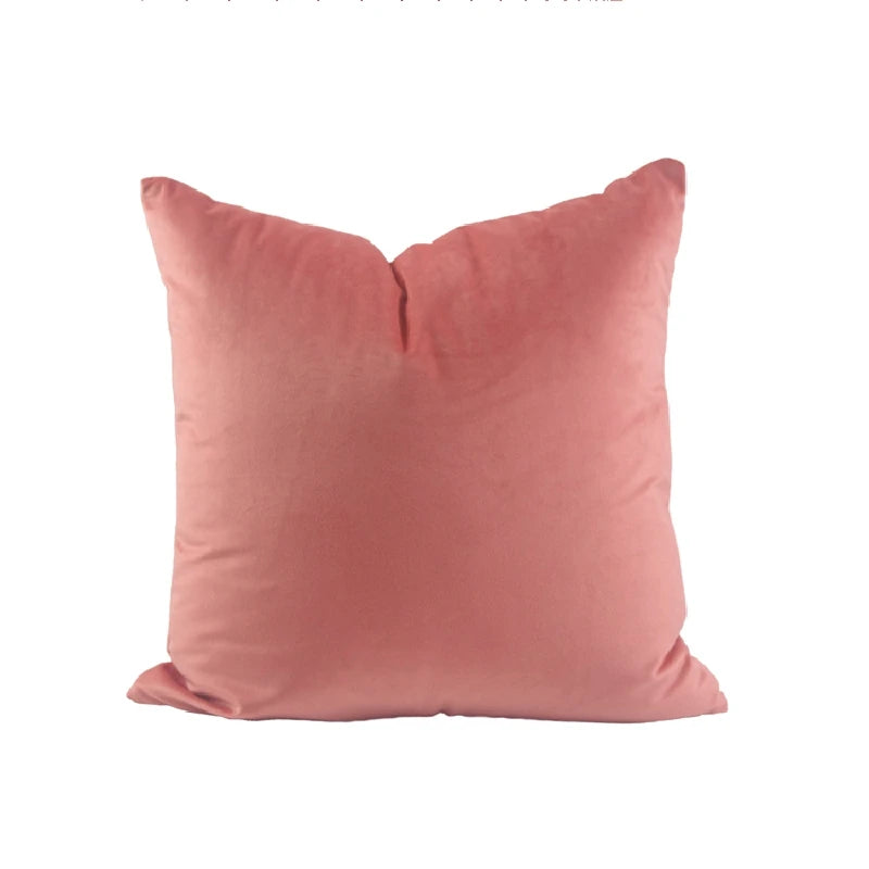 Modern Nordic Style Square Velvet Pillow Covers Soft Polyester Filled Removable Washable Woven Animal/Solid Pattern Decor