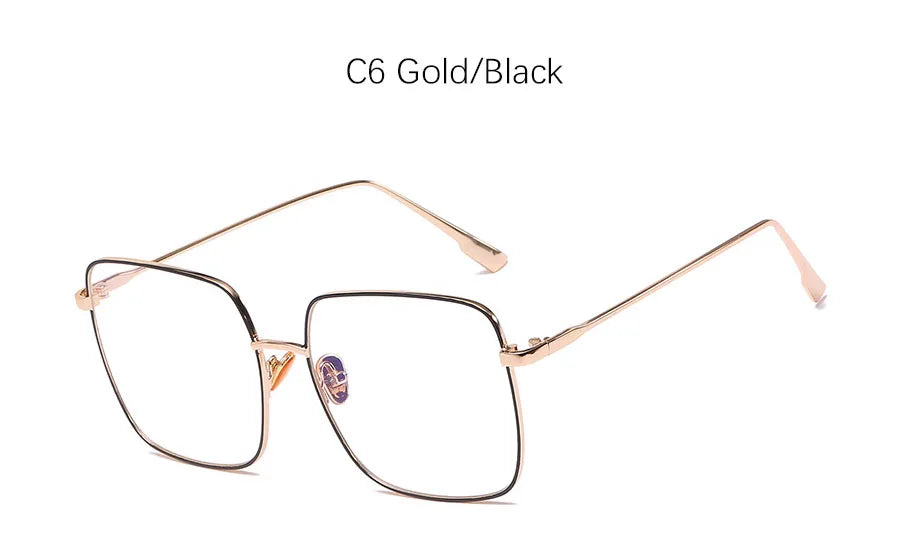Classic Square Transparent Glasses Frame Women Fashion Brand Anti Blue Light Eyeglasses Ladies Vintage Trendy Sunglasses
