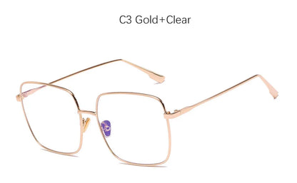 Classic Square Transparent Glasses Frame Women Fashion Brand Anti Blue Light Eyeglasses Ladies Vintage Trendy Sunglasses