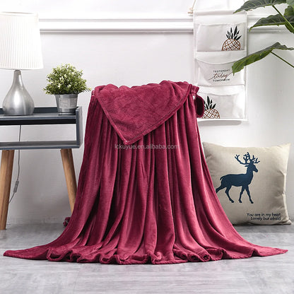 KUYUE  Super Soft Flannel Blanket Multiple Colors Available