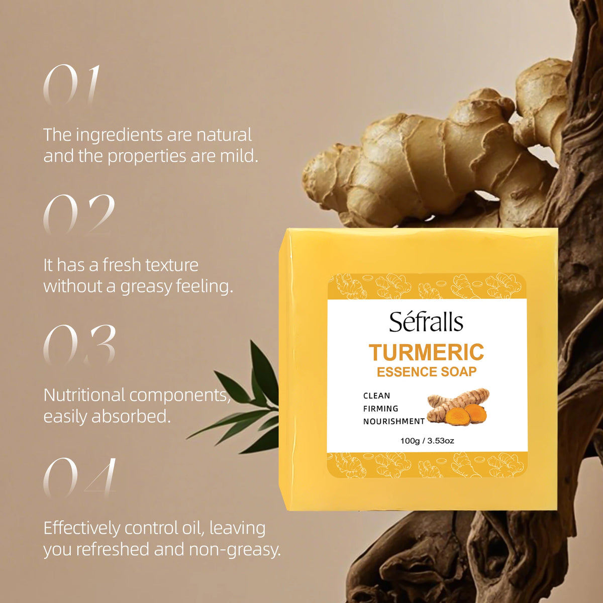 Sefralls Turmeric Face Care Trio With Cream Serum For All Skin Types