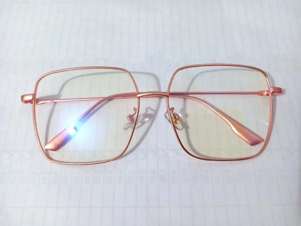 Classic Square Transparent Glasses Frame Women Fashion Brand Anti Blue Light Eyeglasses Ladies Vintage Trendy Sunglasses