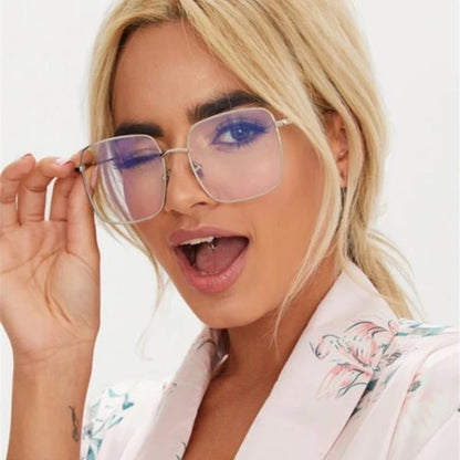 Classic Square Transparent Glasses Frame Women Fashion Brand Anti Blue Light Eyeglasses Ladies Vintage Trendy Sunglasses