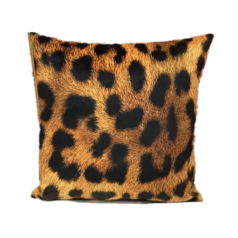Modern Nordic Style Square Velvet Pillow Covers Soft Polyester Filled Removable Washable Woven Animal/Solid Pattern Decor