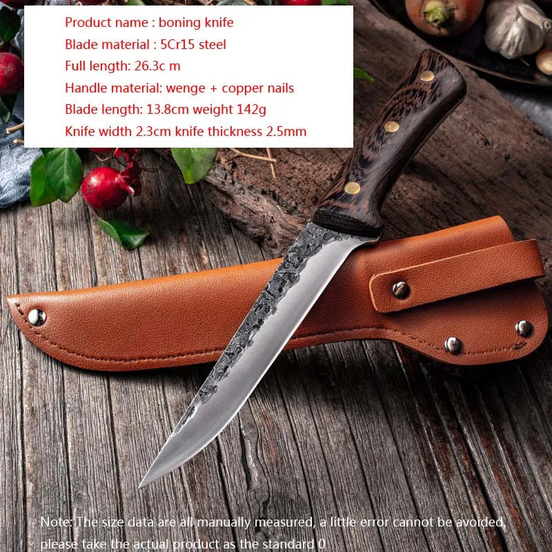 5CR15 Handmade Chopping Cleaver Butcher Knife High Carbon Steel Kitchen Chef Knife Sets Forged Blade Cooking Knives Set Cleaver