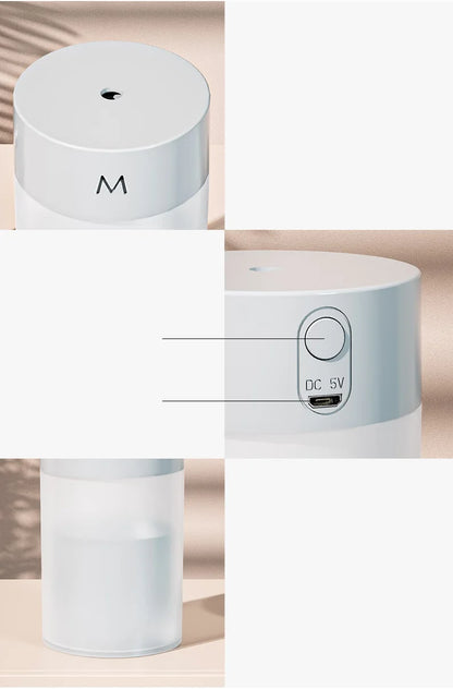 260ML Air Humidifier Ultrasonic Mini Aromatherapy Diffuser Portable Sprayer USB Essential Oil Atomizer LED Lamp for Home Car