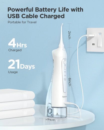 Fairywill Electric Sonic Toothbrush &amp; Water Flosser USB Charge Waterproof 5 Modes 3 Brush Heads Toothbrushes Teeth Cleaner