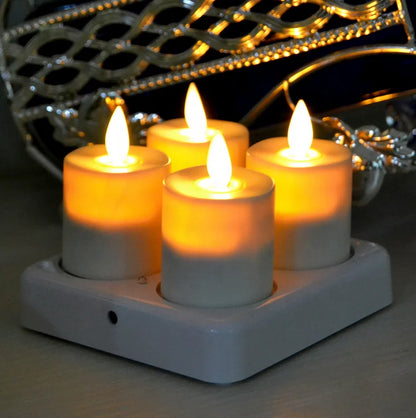 LED Mini Smokeless Restaurant Light Tealight Candle Set for Home Decoration