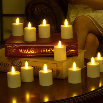 LED Mini Smokeless Restaurant Light Tealight Candle Set for Home Decoration