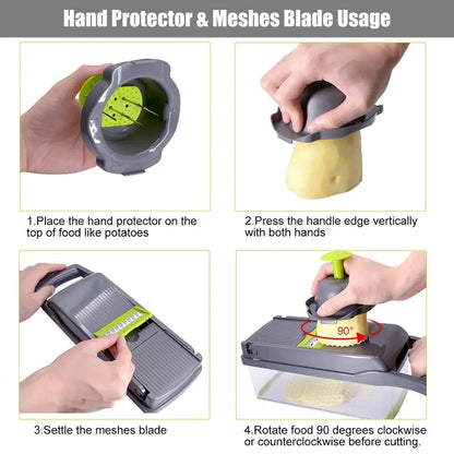 7-in-1 Vegetable Chopper &amp; Grater Set with Storage Container