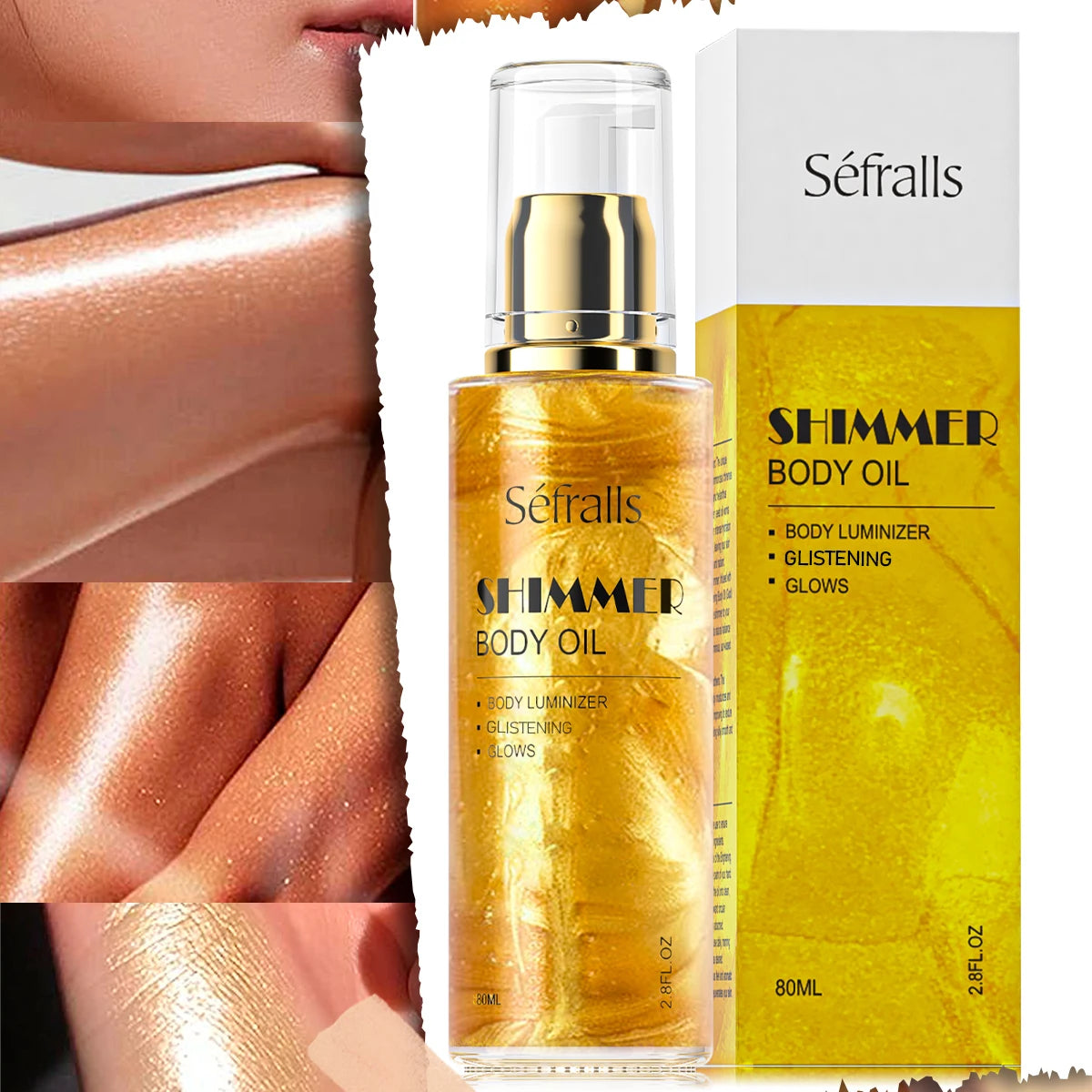 Séfralls Party Glow Body Oil 80ML 3PCS All-Over Radiance Fragrance