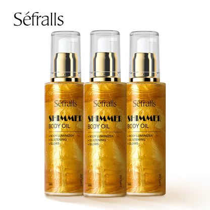 Séfralls Party Glow Body Oil 80ML 3PCS All-Over Radiance Fragrance