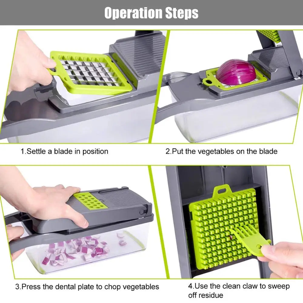 7-in-1 Vegetable Chopper &amp; Grater Set with Storage Container