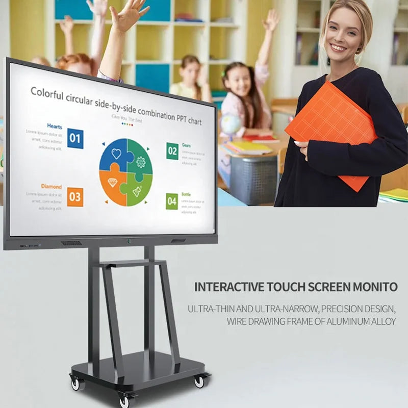 55 65 75 85 100 110 Inch Touch Screen TV Education Flat Panel Whiteboard Smart Interactive Display