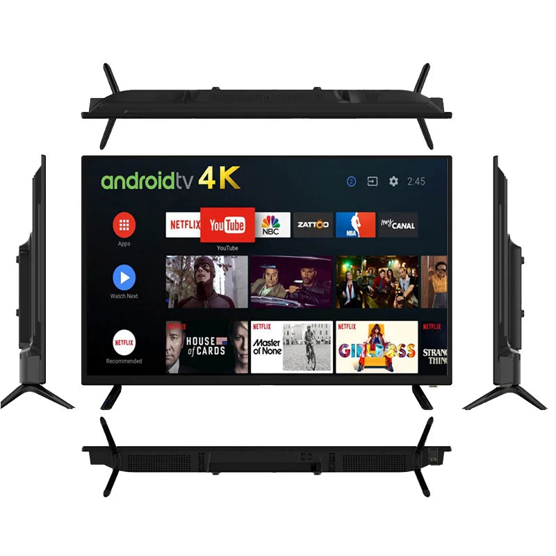 TV manufacturer 43-85-inch QLED smart TV with 4K ultra-high-definition picture quality, Android system, WiFi, USB connection