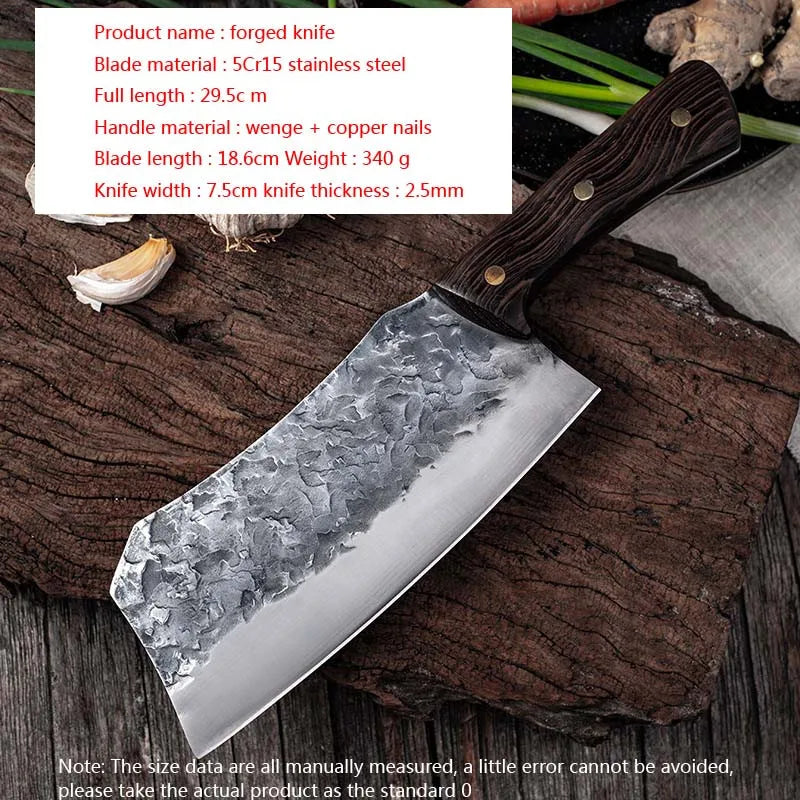 5CR15 Handmade Chopping Cleaver Butcher Knife High Carbon Steel Kitchen Chef Knife Sets Forged Blade Cooking Knives Set Cleaver