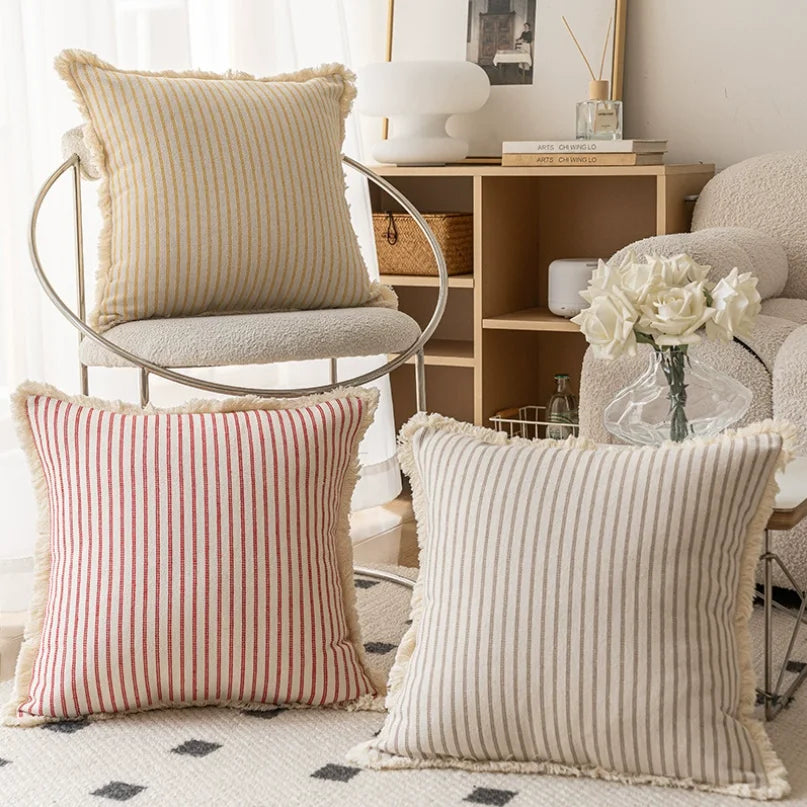2026 Perfect Decorative Pillows Covers Red Boho Throw Pillow Covers Cotton Neutral Pillow Cover With Tassel Fringe Drop Shipping