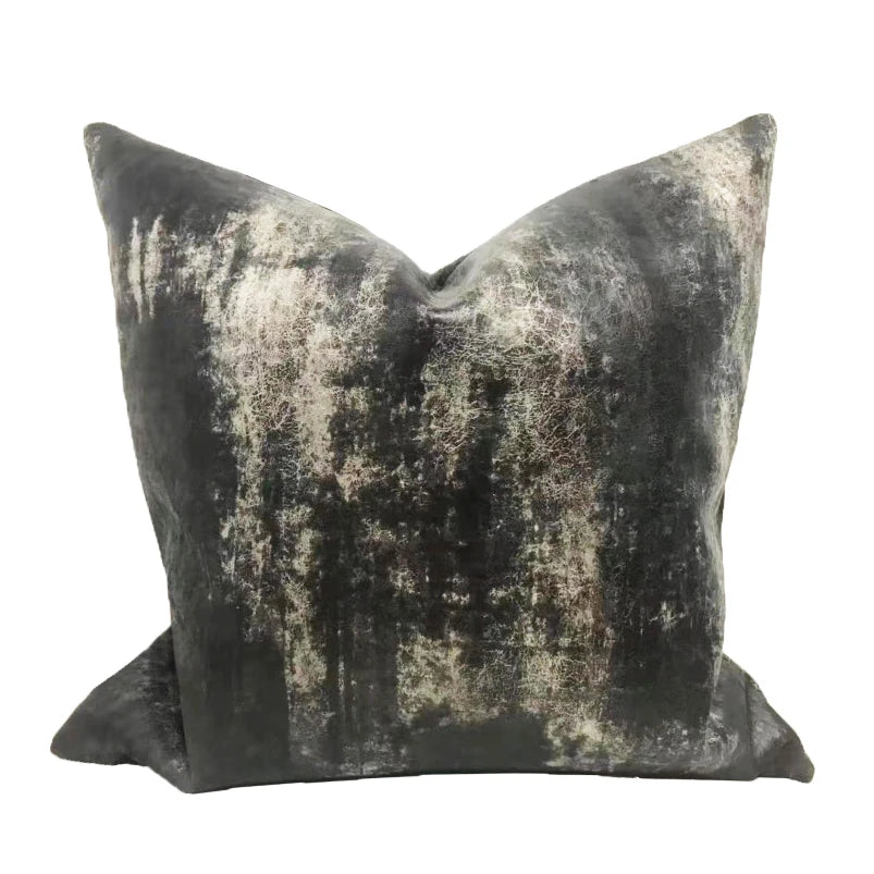 Modern Nordic Style Square Velvet Pillow Covers Soft Polyester Filled Removable Washable Woven Animal/Solid Pattern Decor