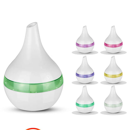 300ml Humidifier Electric Aroma Air Diffuser Wood Ultrasonic Air Humidifier Essential Oil Aromatherapy Cool Mist Maker For Home
