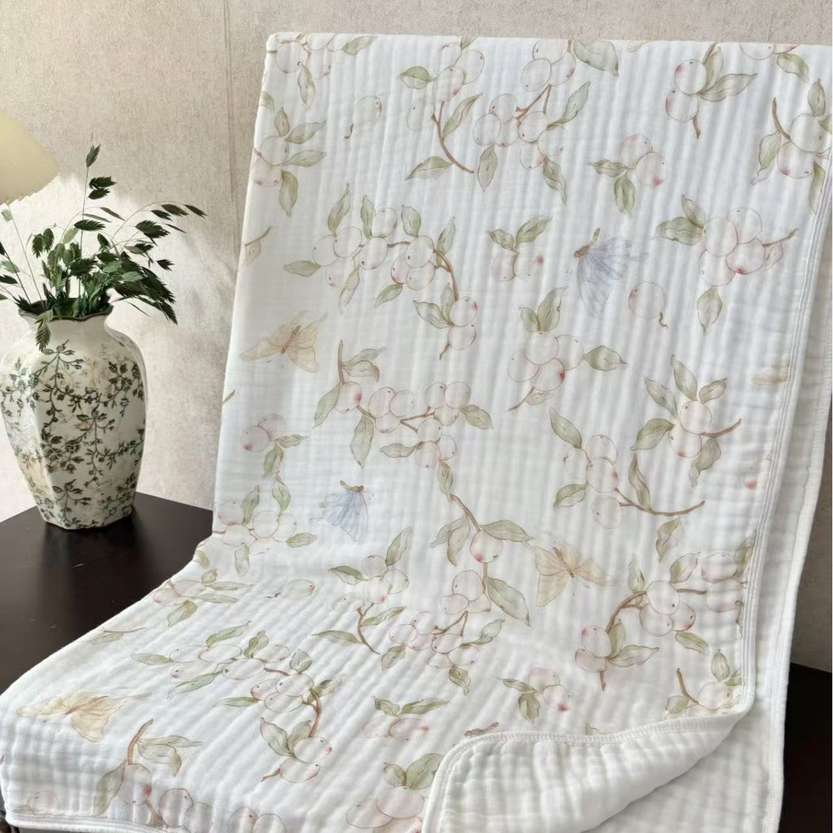 Bamboo Cotton Super Soft Class A Baby Blanket Six-Layer Interwoven Gauze Bath Towel Digital Non-Fluorescent Non-Pilling Sweat-Absorbing Breathable