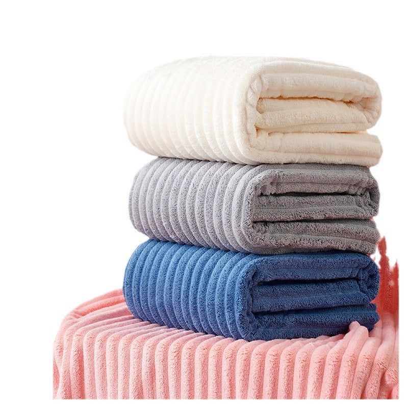 Bath Towel Coral Fleece Absorbent Shawl Beach Towel Warm Wrapping Large Bath Towel Thickened Quick-drying Swimming Gift Bath Towel
