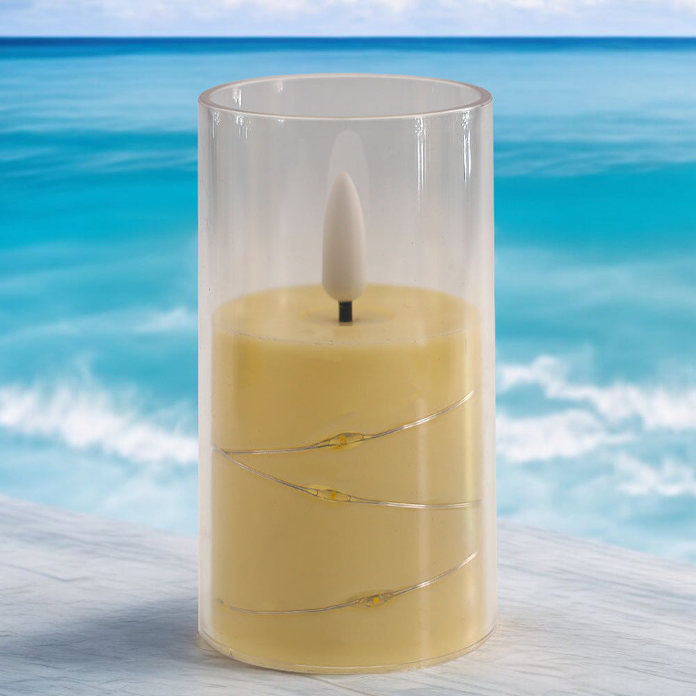 LED Flameless Pencil Candles With Remote Control Battery Operated Home Decor