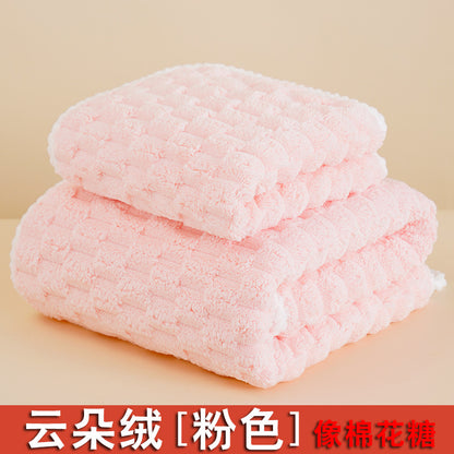 Bath Towel Coral Fleece Absorbent Shawl Beach Towel Warm Wrapping Large Bath Towel Thickened Quick-drying Swimming Gift Bath Towel