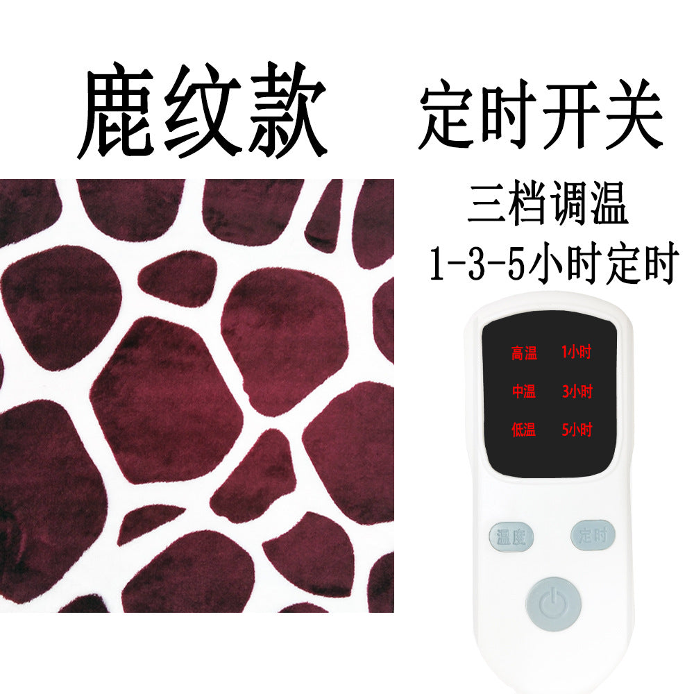 Electric Blanket, Small Single-Person Heating Blanket, Throw Blanket, Office Seat Cushion, Deer Pattern Heating Pad, Home Adjustable Warming Blanket