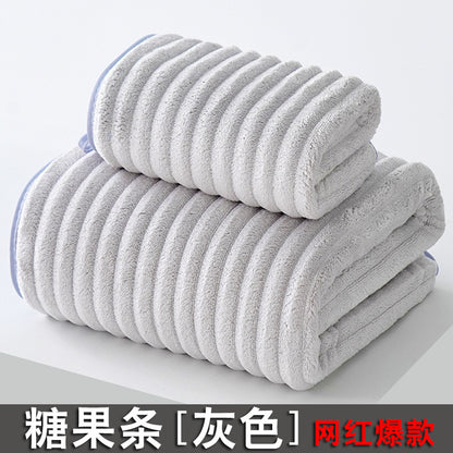 Bath Towel Coral Fleece Absorbent Shawl Beach Towel Warm Wrapping Large Bath Towel Thickened Quick-drying Swimming Gift Bath Towel