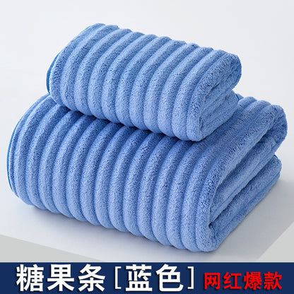 Bath Towel Coral Fleece Absorbent Shawl Beach Towel Warm Wrapping Large Bath Towel Thickened Quick-drying Swimming Gift Bath Towel