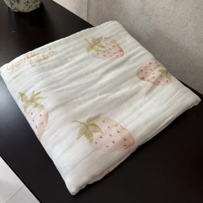 Bamboo Cotton Super Soft Class A Baby Blanket Six-Layer Interwoven Gauze Bath Towel Digital Non-Fluorescent Non-Pilling Sweat-Absorbing Breathable