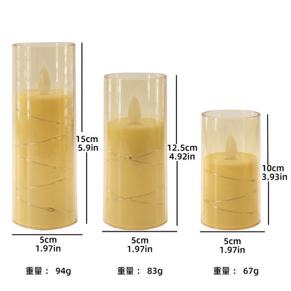 LED Flameless Pencil Candles With Remote Control Battery Operated Home Decor