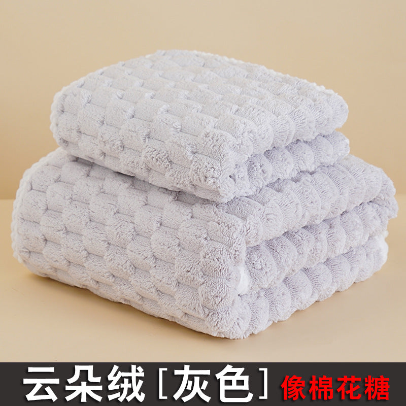 Bath Towel Coral Fleece Absorbent Shawl Beach Towel Warm Wrapping Large Bath Towel Thickened Quick-drying Swimming Gift Bath Towel