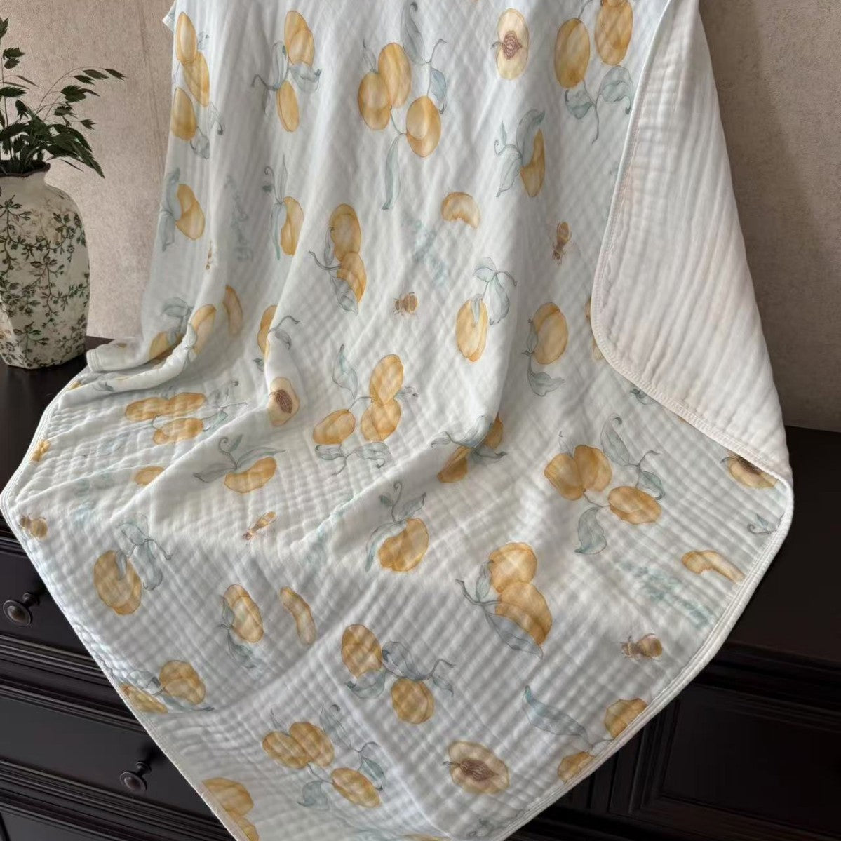 Bamboo Cotton Super Soft Class A Baby Blanket Six-Layer Interwoven Gauze Bath Towel Digital Non-Fluorescent Non-Pilling Sweat-Absorbing Breathable