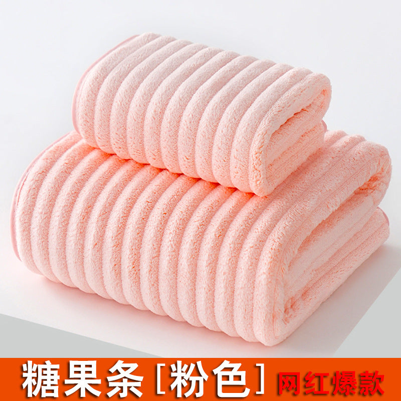 Bath Towel Coral Fleece Absorbent Shawl Beach Towel Warm Wrapping Large Bath Towel Thickened Quick-drying Swimming Gift Bath Towel